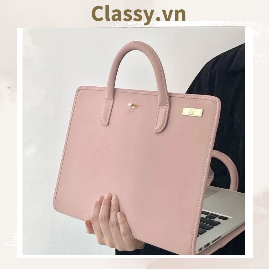  [GIAO HÀNG 7-25 NGÀY]  Túi Xách Laptop da PU Nữ Công Sở 15.6 Inch bảo vệ máy tính 