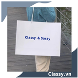  [GIAO HÀNG 7-25 NGÀY]  TÚI GIẤY DÀY DẶN kích thước 40*50*18 CM LÀM QUÀ TẶNG MÀU TRẰNG, in chữ 