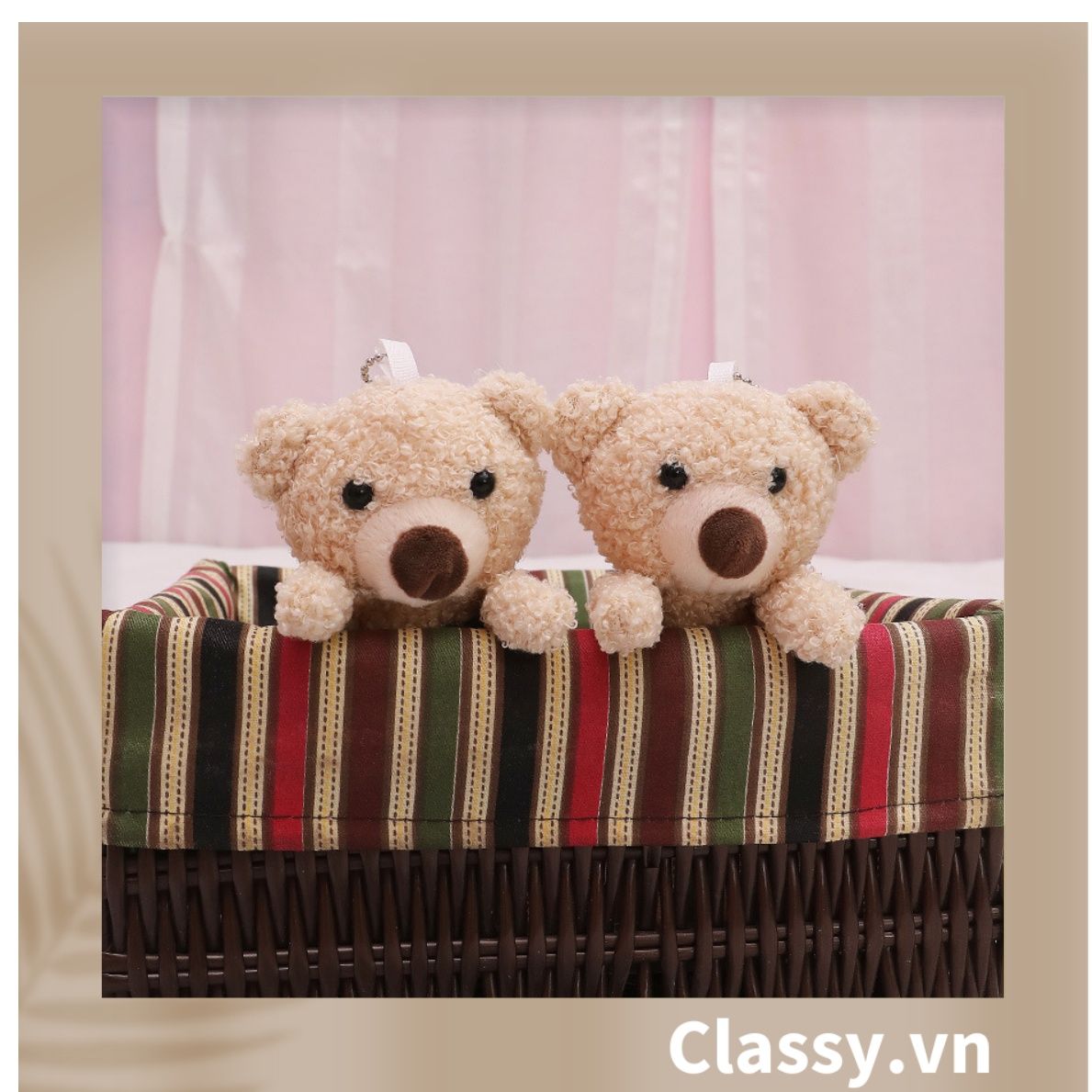  [GIAO HÀNG 7-25 NGÀY]  Classy Gấu bông, thú nhồi bông cỡ nhỏ làm quà tặng, móc khóa B1408 