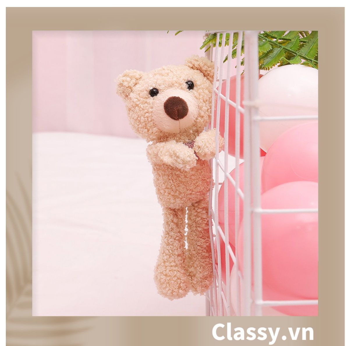  [GIAO HÀNG 7-25 NGÀY]  Classy Gấu bông, thú nhồi bông cỡ nhỏ làm quà tặng, móc khóa B1408 