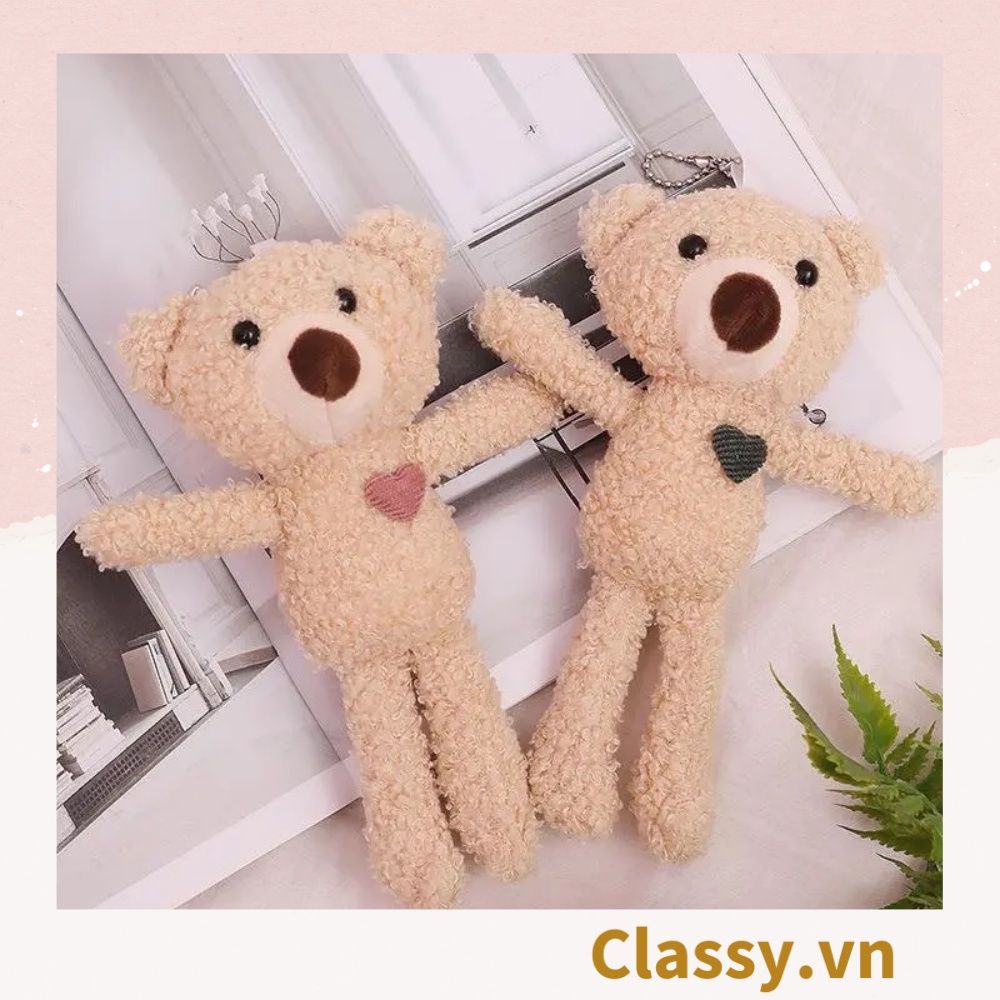  [GIAO HÀNG 7-25 NGÀY]  Classy Gấu bông, thú nhồi bông cỡ nhỏ làm quà tặng, móc khóa B1408 