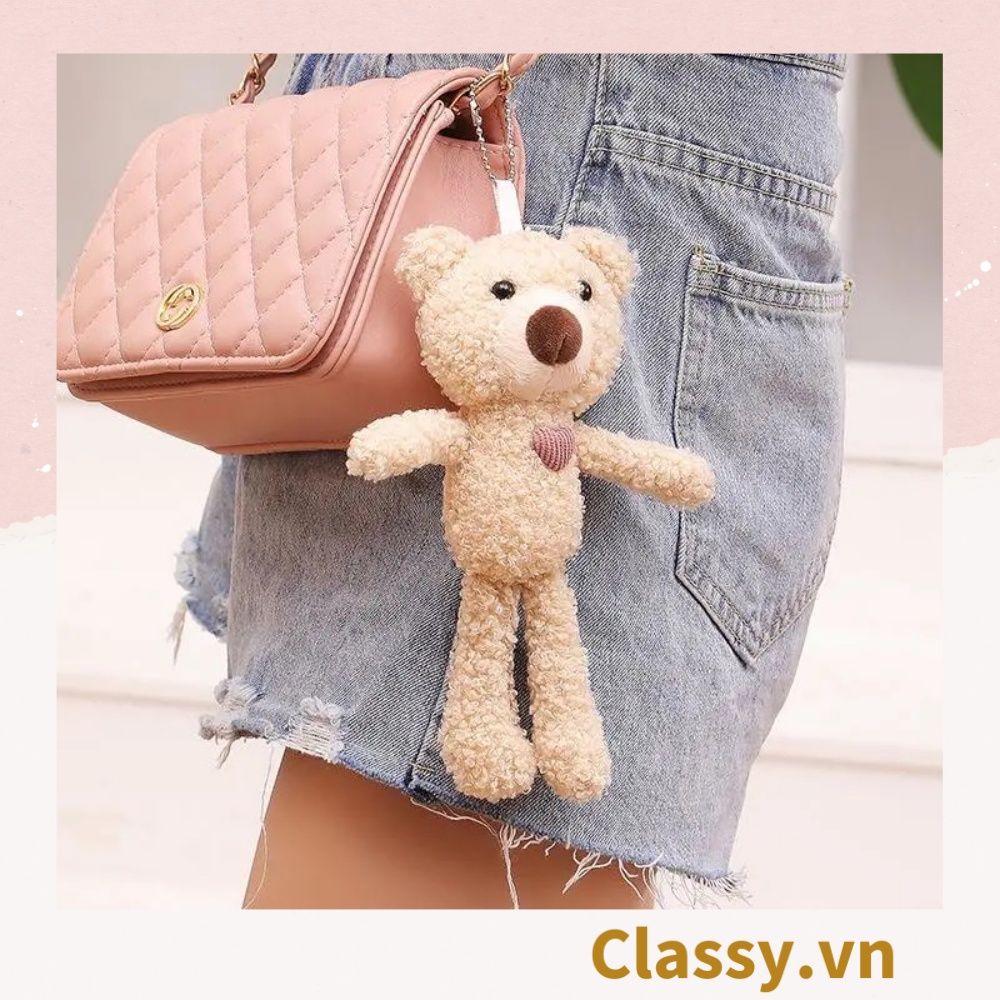  Classy Gấu bông, thú nhồi bông cỡ nhỏ làm quà tặng, móc khóa B1408 