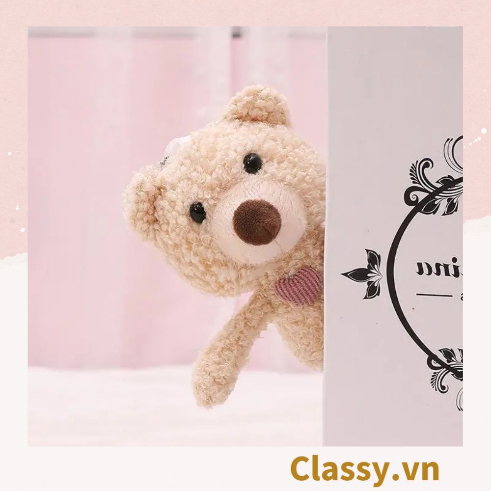  [GIAO HÀNG 7-25 NGÀY]  Classy Gấu bông, thú nhồi bông cỡ nhỏ làm quà tặng, móc khóa B1408 