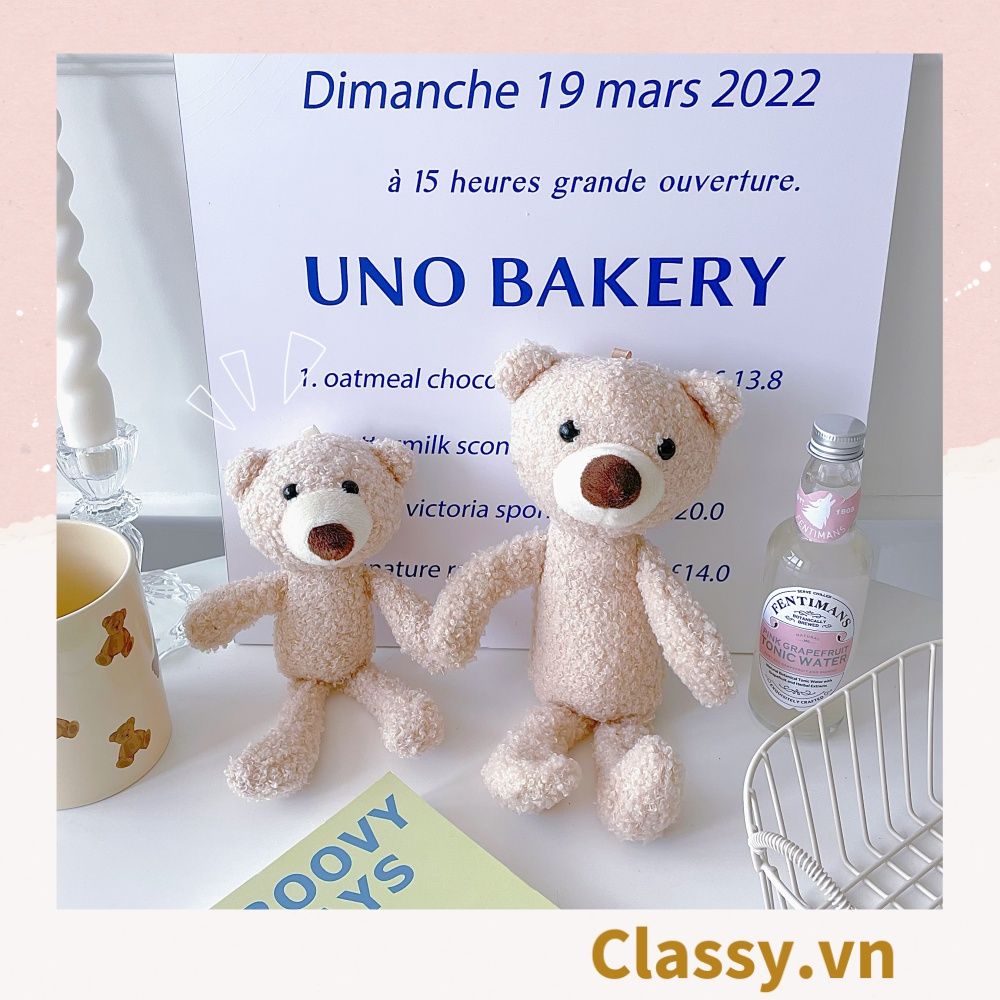  [GIAO HÀNG 7-25 NGÀY]  Classy Gấu bông, thú nhồi bông cỡ nhỏ làm quà tặng, móc khóa B1408 