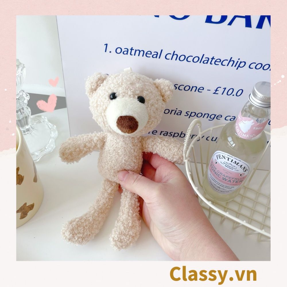  [GIAO HÀNG 7-25 NGÀY]  Classy Gấu bông, thú nhồi bông cỡ nhỏ làm quà tặng, móc khóa B1408 