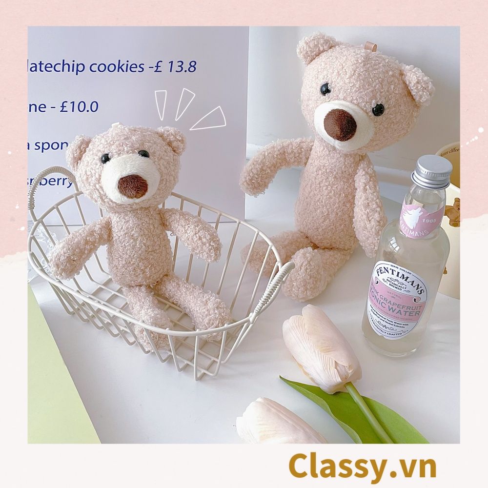  [GIAO HÀNG 7-25 NGÀY]  Classy Gấu bông, thú nhồi bông cỡ nhỏ làm quà tặng, móc khóa B1408 