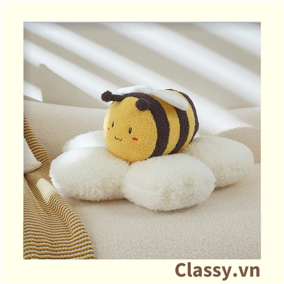  [GIAO HÀNG 7-25 NGÀY] Classy Gối ôm, gối đệm sofa hình con ong thợ đáng yêu siêu êm siêu mịn vừa vòng ôm B1644 