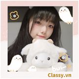  10 con Cừu bông màu trắng kích thước 25CM siêu êm siêu mịn chất liệu bông cao cấp B1783 (ORDER) 