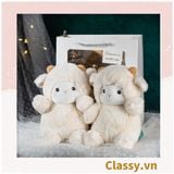  10 con Cừu bông màu trắng kích thước 25CM siêu êm siêu mịn chất liệu bông cao cấp B1783 (ORDER) 