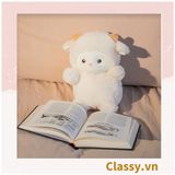  10 con Cừu bông màu trắng kích thước 25CM siêu êm siêu mịn chất liệu bông cao cấp B1783 (ORDER) 