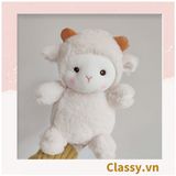  10 con Cừu bông màu trắng kích thước 25CM siêu êm siêu mịn chất liệu bông cao cấp B1783 (ORDER) 