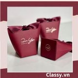  [GIAO HÀNG 7-25 NGÀY]  Túi giấy đựng quà Mini (đã bao gồm nơ) đơn sắc dễ thương 5.7x 6x10cm đựng son, trang sức, nước hoa làm quà tặng Q552 