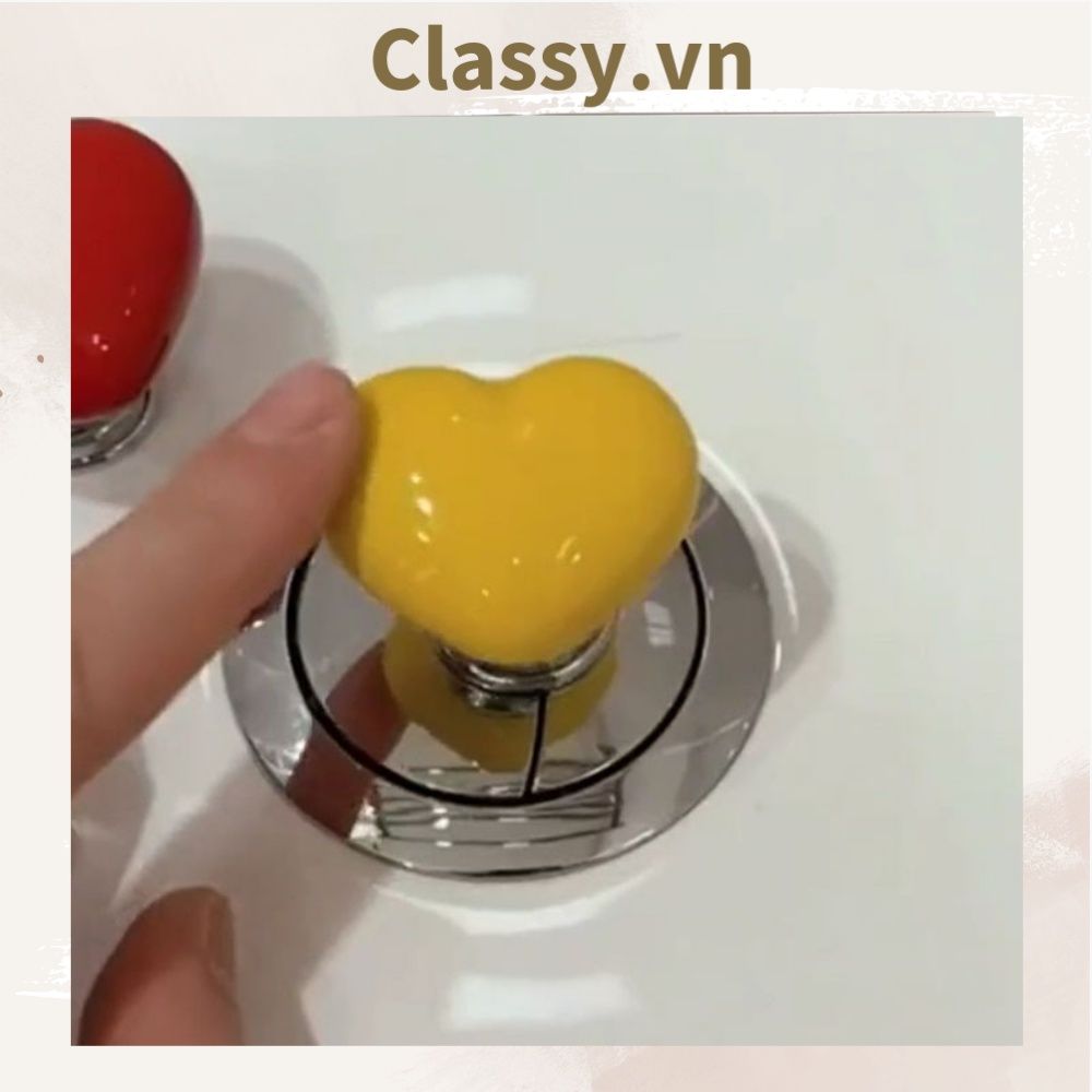  [GIAO HÀNG 7-25 NGÀY]  Combo 2 Nút bấm bồn cầu, tay nắm cửa, bồn rửa mặt hình tình yêu nút sáng tạo bồn cầu phòng tắm nút thời trang PK1841 