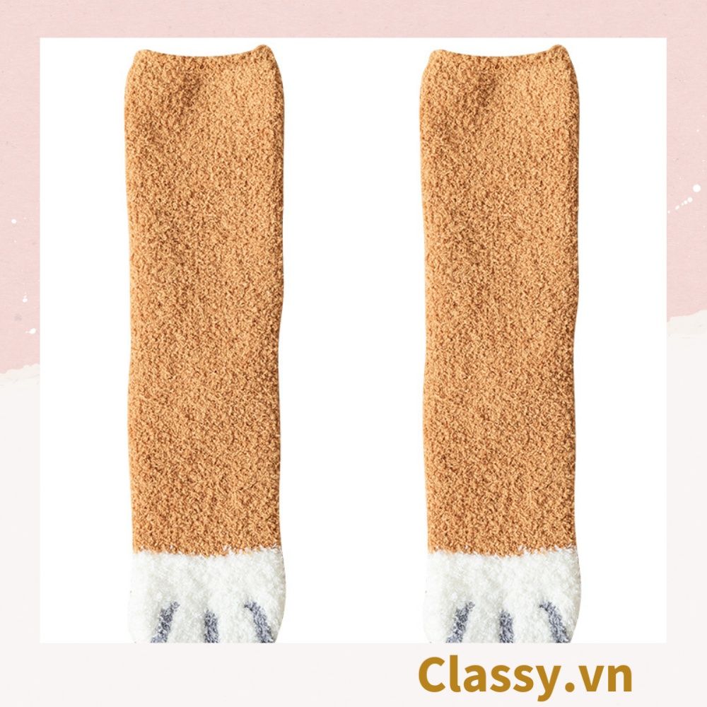  Classy Tất bông cổ cao, vớ bông cổ cao, chất dày dặn siêu ấm siêu êm G1352 