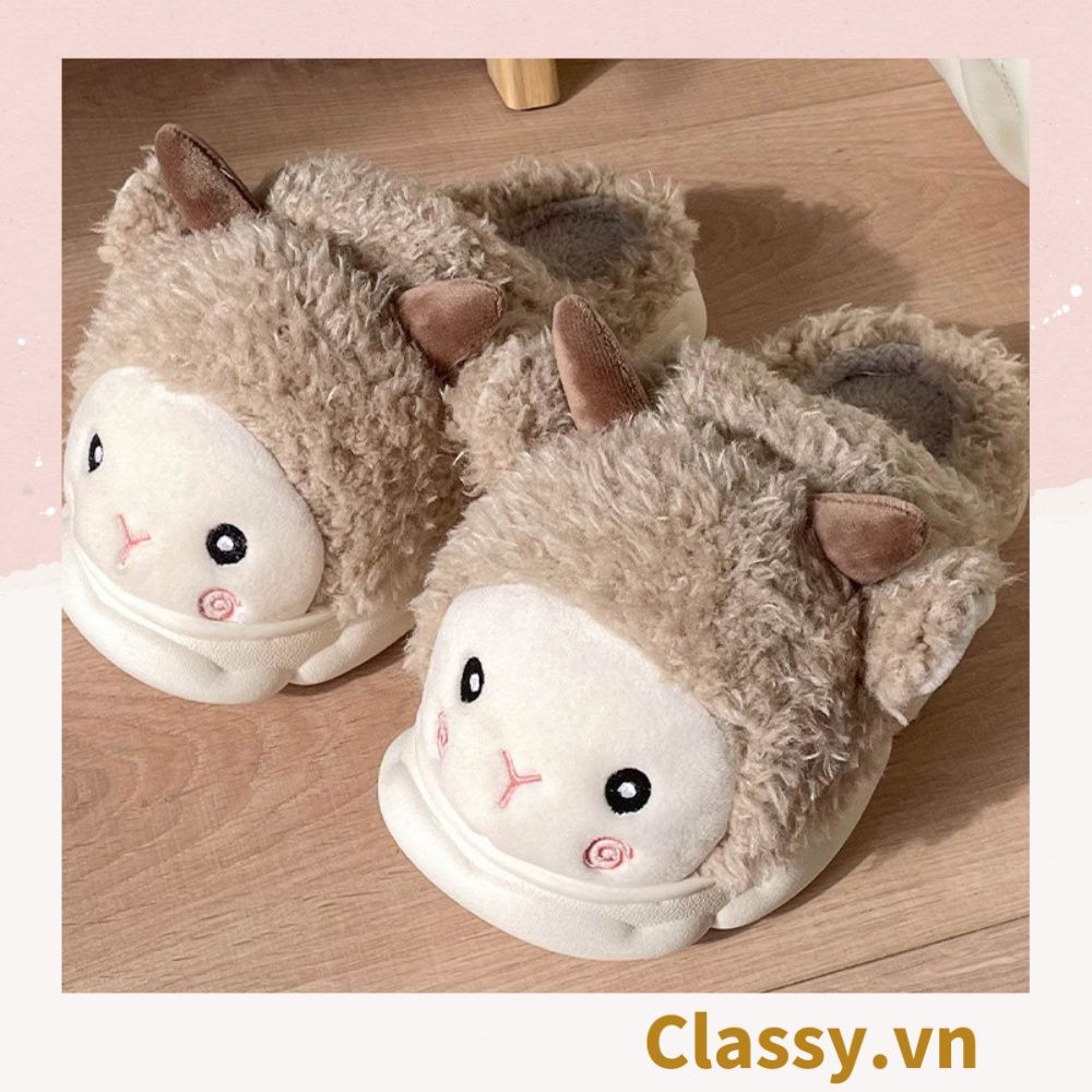  [GIAO HÀNG 7-25 NGÀY] Classy Dép lông đi trong nhà, spa, hình con vật đáng yêu, siêu êm, siêu ấm chân G1372 