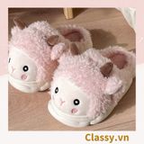  [GIAO HÀNG 7-25 NGÀY] Classy Dép lông đi trong nhà, spa, hình con vật đáng yêu, siêu êm, siêu ấm chân G1372 