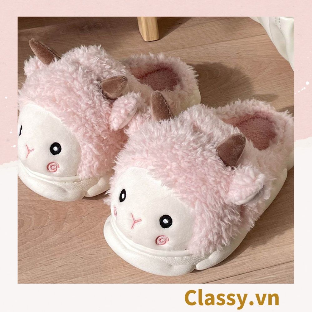  [GIAO HÀNG 7-25 NGÀY] Classy Dép lông đi trong nhà, spa, hình con vật đáng yêu, siêu êm, siêu ấm chân G1372 