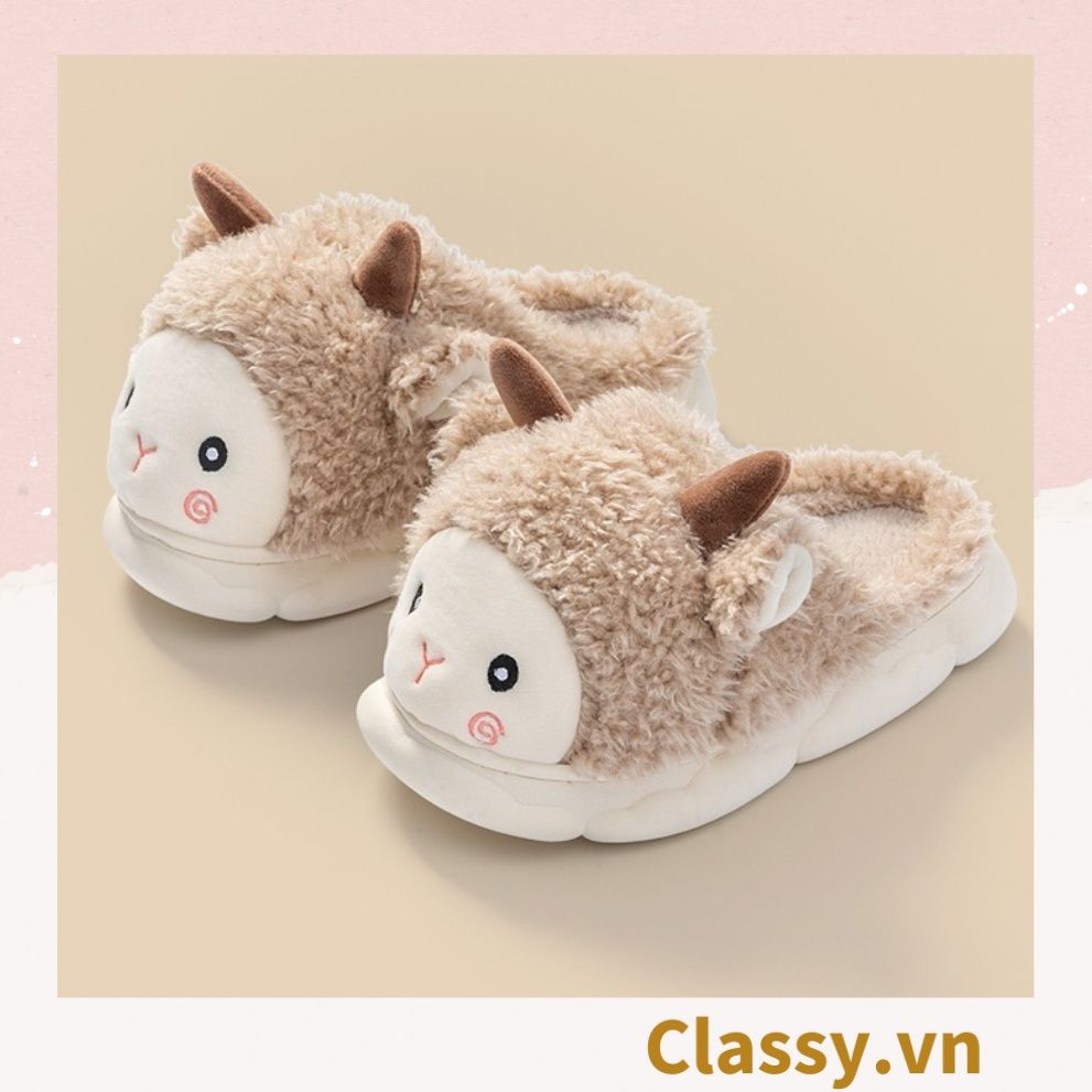  [GIAO HÀNG 7-25 NGÀY] Classy Dép lông đi trong nhà, spa, hình con vật đáng yêu, siêu êm, siêu ấm chân G1372 