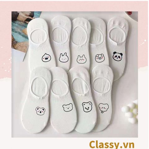  Tất nữ vớ nữ cotton màu trắng mix họa tiết cute Hàn Quốc G1388[HÀNG ORDER 5-7 NGÀY | ÁP DỤNG ĐƠN TỪ 2 TRIỆU | CÓ THỂ IN LOGO] 