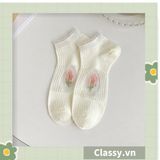  Classy Tất mỏng phối ren mix họa tiết ngẫu nhiên G1389 