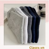  Classy Tất cổ cao, vớ cổ cao chất liệu dệt kim, vải trơn 4 mùa màu basic G1405 