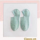  Tất cổ ngắn, vớ cổ ngắn cotton trơn nhiều màu pastel G1427 