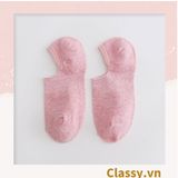  Classy Tất cổ ngắn, vớ cổ ngắn cotton trơn nhiều màu pastel G1427 