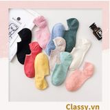  Classy Tất cổ ngắn, vớ cổ ngắn cotton trơn nhiều màu pastel G1427 