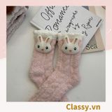  [GIAO HÀNG 7-8464 NGÀY]  Classy Tất bông cổ cao, vớ bông cổ cao siêu giữ ấm, họa tiết ngộ nghĩnh G1428 