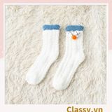  [GIAO HÀNG 7-8464 NGÀY]  Classy Tất bông cổ cao, vớ bông cổ cao siêu giữ ấm, họa tiết ngộ nghĩnh G1428 
