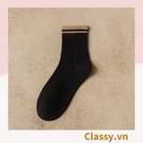  Classy Tất cổ cao, vớ cổ cao với đường gân ôm chân, nhiều màu phong cách hàn quốc G1430 