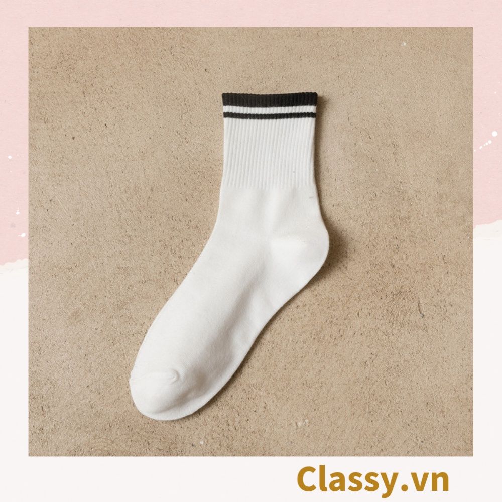  Classy Tất cổ cao, vớ cổ cao với đường gân ôm chân, nhiều màu phong cách hàn quốc G1430 