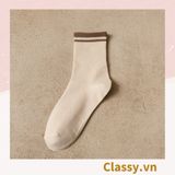  Classy Tất cổ cao, vớ cổ cao với đường gân ôm chân, nhiều màu phong cách hàn quốc G1430 