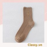  Classy Tất cổ cao, vớ cổ cao với đường gân ôm chân, nhiều màu phong cách hàn quốc G1430 