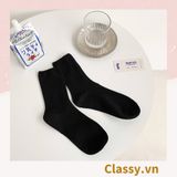  Classy Tất cổ cao, vớ cổ cao với đường gân ôm chân, nhiều màu phong cách hàn quốc G1430 