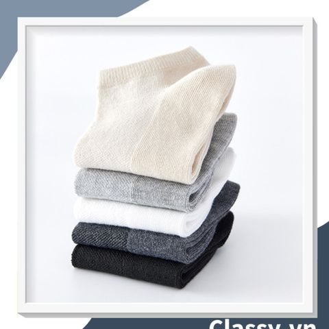  [GIAO HÀNG 7-25 NGÀY]  Combo 50 đôi tất cotton cổ ngắn trơn nhiều màu ngẫu nhiên G1457 