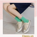  Tất cổ cao, vớ cổ cao màu trơn, có bo chun phần cổ, siêu êm chân G1471 
