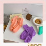  Tất cổ cao, vớ cổ cao màu trơn, có bo chun phần cổ, siêu êm chân G1471 