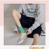  Tất cổ cao, vớ cổ cao màu trơn, có bo chun phần cổ, siêu êm chân G1471 