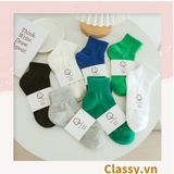  Tất cổ cao, vớ cổ cao màu trơn, có bo chun phần cổ, siêu êm chân G1471 