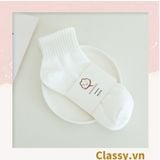  Classy Tất cổ cao, vớ cổ cao màu trơn, có bo chun phần cổ, siêu êm chân G1471 