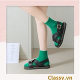  Tất cổ cao, vớ cổ cao màu trơn, có bo chun phần cổ, siêu êm chân G1471 
