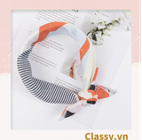  Khăn lụa vuông đi kèm túi cói 50X55cm turban bandana thời trang hàn quốc nhiều kiểu đẹp; phong cách vintage P420 