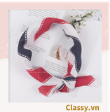  Khăn lụa vuông đi kèm túi cói 50X55cm turban bandana thời trang hàn quốc nhiều kiểu đẹp; phong cách vintage P420 