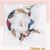  Khăn lụa vuông đi kèm túi cói 50X55cm turban bandana thời trang hàn quốc nhiều kiểu đẹp; phong cách vintage P420 