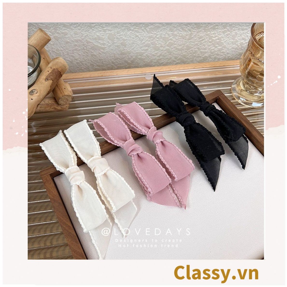  [GIAO HÀNG 7-25 NGÀY] Kẹp tóc nơ nhiều màu phong cách hàn quốc dễ thương PK1017, có thể kẹp mái, kẹp tóc nửa đầu 
