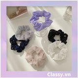  Scrunchies cột tóc, buộc tóc sợi lưới, họa tiết ánh sao, nhiều màu thanh lịch PK1023 