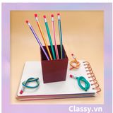  Gói 5 chiếc Bút chì mềm 30cm PVC sọc màu bút chì HB dẻo có thể gấp tròn lại được sáng tạo PK1820 