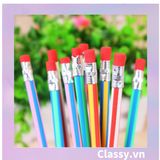  Gói 5 chiếc Bút chì mềm 30cm PVC sọc màu bút chì HB dẻo có thể gấp tròn lại được sáng tạo PK1820 