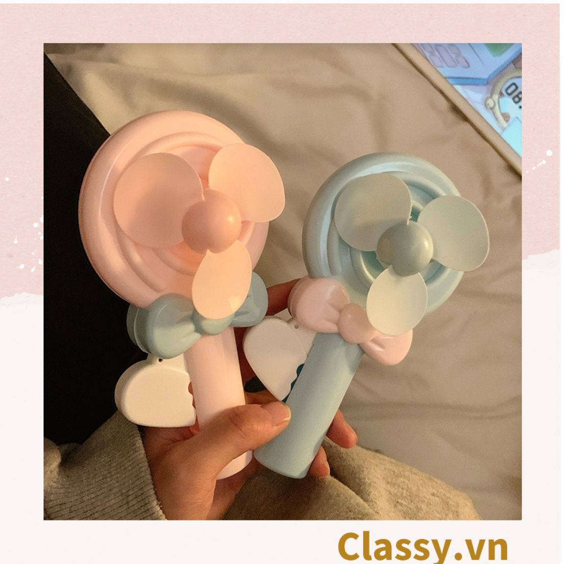  [GIAO HÀNG 7-25 NGÀY]  Quạt mini bấm tay nhiều màu nổi bật, nhỏ gọn dễ mang theo, thích hợp làm quà tặng PK1142 
